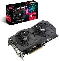 کارت گرافیک ایسوس سه فن مدل ROG STRIX RX580 O8G GAMING