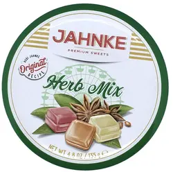 آب نبات فلزی با طعم گیاهان داروییJahnke Herb Candy Mix 135g