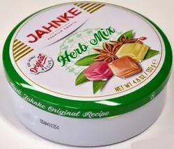 آب نبات فلزی با طعم گیاهان داروییJahnke Herb Candy Mix 135g