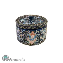 جعبه جواهرات گرد طرح تذهیب