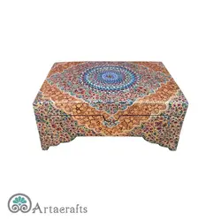 جعبه جواهر پاپیه ماشه طرح تذهیب