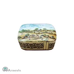 جا سکه ای طرح روستا - صنایع دستی فلاحی | انواع هدایای هنری