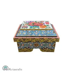 جعبه گل و مرغ و تذهیب - صنایع دستی فلاحی | انواع هدایای هنری