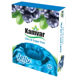 پودر ژله بلوبری کامور بدون قند و رژیمی وزن 50 گرم