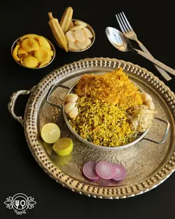 سبزی پلو با توفو سوخاری