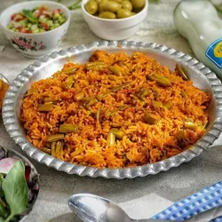 استانبولی پلو با سالاد شیرازی