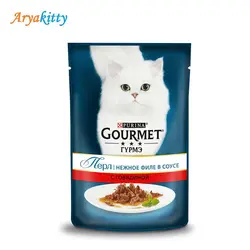 پوچ گربه گورمت گوشت گاو