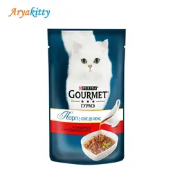 پوچ گربه گورمت گوشت گاو