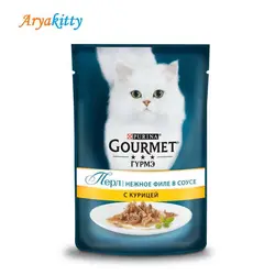 پوچ گربه گورمت با مرغ