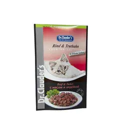 پوچ گربه بیف و بوقلمون در ژله دکتر کلادرز