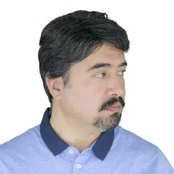 کلاه گیس مردانه جوگندمی با تراکم پایین