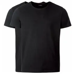 تیشرت آستین کوتاه مردانه لیورجی مدل BLK2TCC رنگ مشکی بسته دو عددی