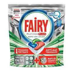 قرص ماشین ظرفشویی فیری مدل پلاتینیوم پلاس 50 عددی