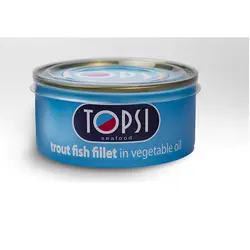 کنسرو ماهی قزل آلا در روغن گیاهی تاپسی - 180 گرم