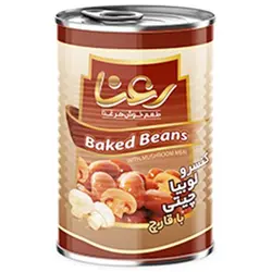 کنسرو لوبیا چیتی با قارچ رعنا 400 گرمی آسان باز شو