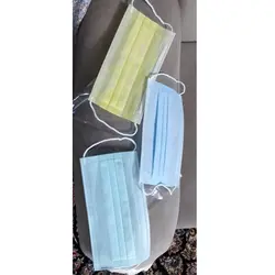 ماسک تنفسی سه لایه 50 عددی، اسپان باند با لایه ملت بلون و گیره بینی فلزی