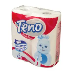 دستمال حوله ای 3 لایه 2 رول تنو