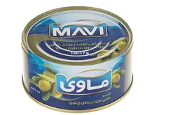 کنسرو ماهی تون در روغن زیتون ماوی مقدار 180 گرم
