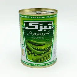 كنسرو نخود سبز 380 گرمی آسان بازشو تبرک