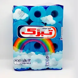 دستمال توالت 3 لايه 12 قلو تبرک