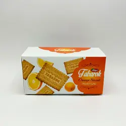 بيسكوييت 800 گرمی پرتقالي تبرک