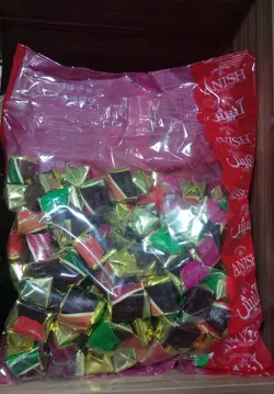 شكلات آنيش پرتقالي با روكش كاكائویی و مخلوط میوه و لوکس، 2 کیلویی