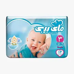 پوشک مای بی بی سایز 3 متوسط 38 تایی 3 تا 5 کیلوگرم