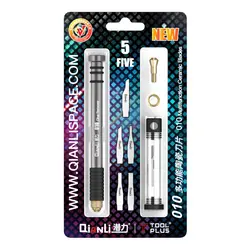 ست دسته تیغ و کاتر سرامیکی Qianli 010 مناسب پاک کردن چسب آی سی برد گوشی