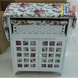 میز اتو وچرخ خیاطی سبد دار مدل7454 / میز اتو سبد دار / میز اتو وچرخ خیاطی کشو دار