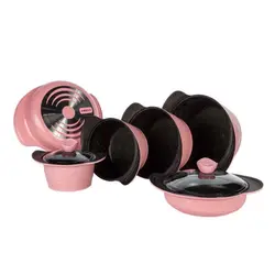 سرویس قابلمه گرانیتی 12 پارچه امگا(omega)/سرویس قابلمه گرانیتی/ فروشگاه اینترنتی آسان جهاز