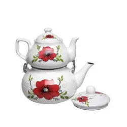 ست کتری و قوری لعابی گلدار راسا Rasa/ست کتری و قوری لعابی /فروشگاه اینترنتی آسان جهاز