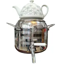 کتری قوری دسیلوکس دسته استیل