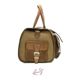 ساک دستی ترکیب چرم و برزنت مدل آروین