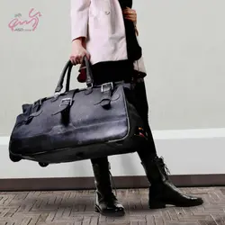 چمدان ترکیب چرم و برزنت مدل بردیا