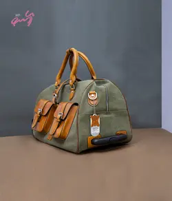 چمدان اسپرت مدل رامسین ترکیب چرم و برزنت