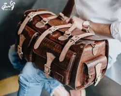 ساک مدل آروین تمام چرم کروکودیلی