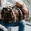 ساک مدل آروین تمام چرم کروکودیلی