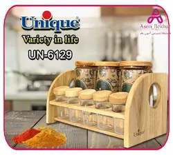 یونیک ست پاسماوری ادویه و حبوبات 8تایی  کد  UN-6129