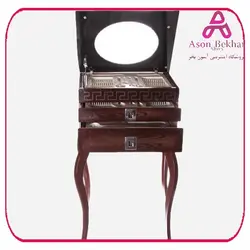 کنسول چوبی پایه دار سرویس قاشق و چنگال