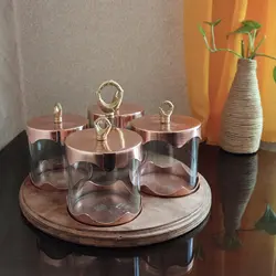 بانکه مسی کد ZH252.2 به همراه پایه بسته 4 عددی