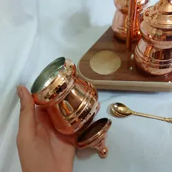 ست 4 تکه جا ادویه مسی مدل چکش کاری کد 656