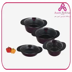 سرویس 8 پارچه پخت و پز مدل اسپیرو پونته : آسون بخر پونته, سرویس قابلمه, سرویس قابلمه پونته, سرویس قابلمه گرانیتی دسته بندی نشده محصول