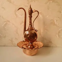 ست گلاب پاش و لگن مسی  کد S-4068