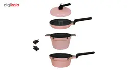 سرویس قابلمه 4 پارچه گلس لاک مدل La Petite