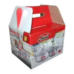 سرویس قابلمه 8 پارچه شهرزاد مدل خمره ای چکشی کد TIK 4