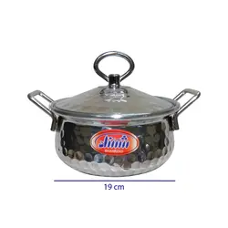 سرویس قابلمه 8 پارچه شهرزاد مدل خمره ای چکشی کد TIK 4