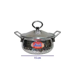 سرویس قابلمه 8 پارچه شهرزاد مدل خمره ای چکشی کد TIK 4