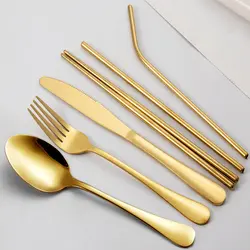 سرویس قاشق و چنگال 8 پارچه مدل مسافرتی
