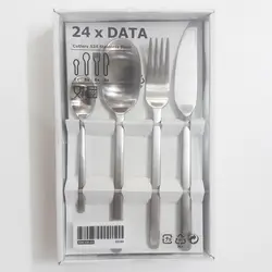 سرویس قاشق و چنگال غذاخوری 24 پارچه ایکیا مدل DATA
