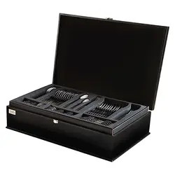سرویس قاشق و چنگال 86 پارچه ناب استیل مدل پالرمو براق